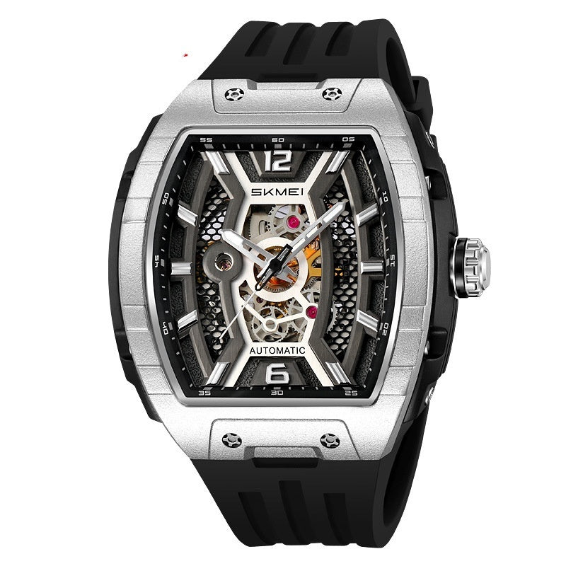 Men's Wine Barrel Mechanical Watch Waterproof Luminous Scale Pointer Automatic Mechanical